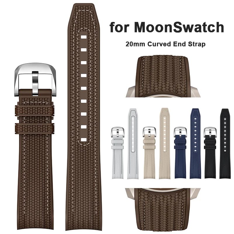Suede Strap Watch - Para Swatch X Omega joint MoonSwatch