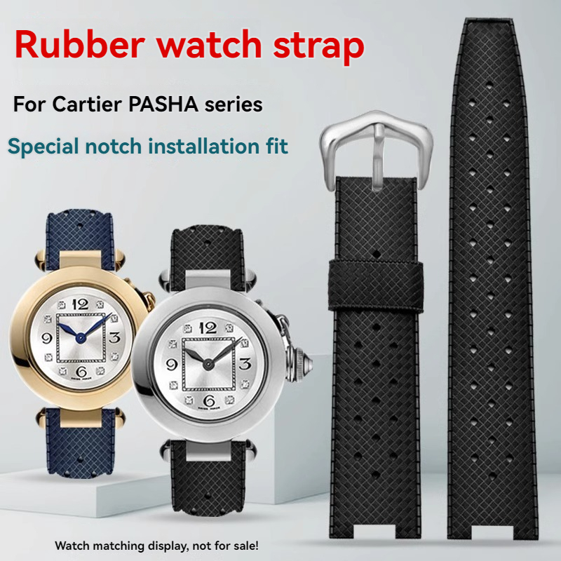 Cartier Watch Tank - Correa de goma para reloj de