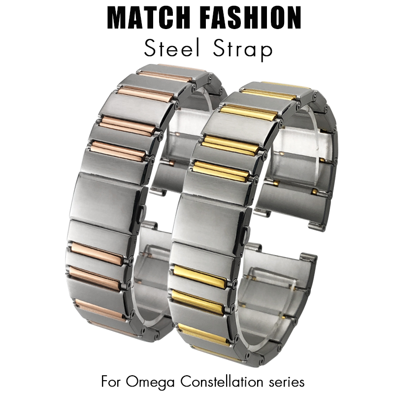 Omega Watch Constellation - Correa de reloj de acero inoxidable