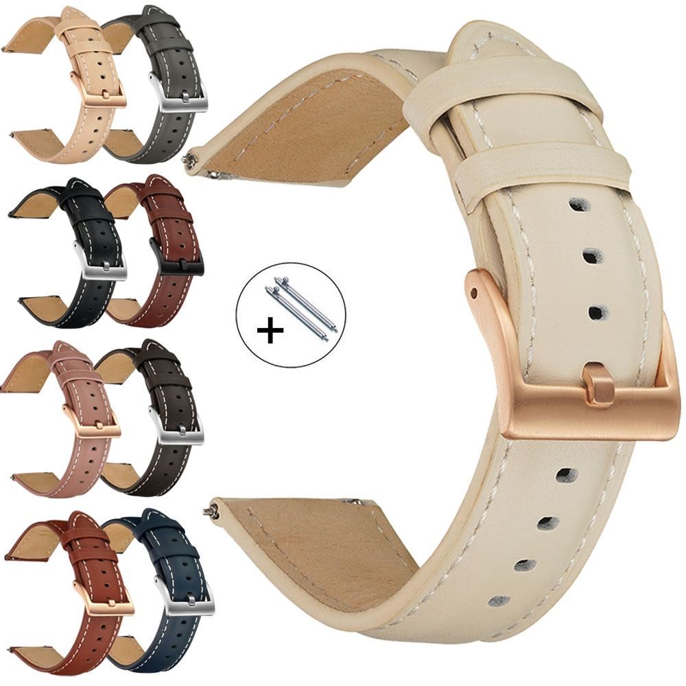 Suede Strap Watch - Correa de reloj de cuero genuino