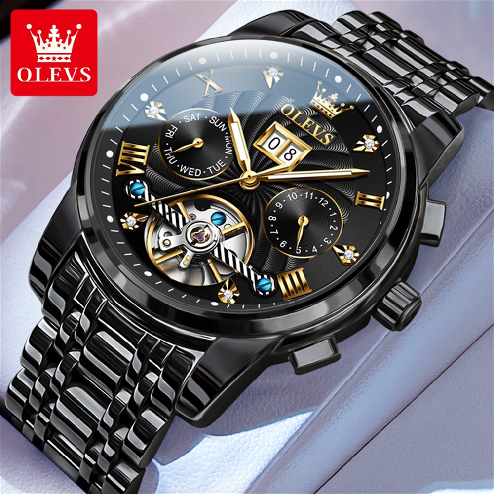 Rolex Watch Datejust - OLEVS Relojes clásicos para hombre Tourbillon