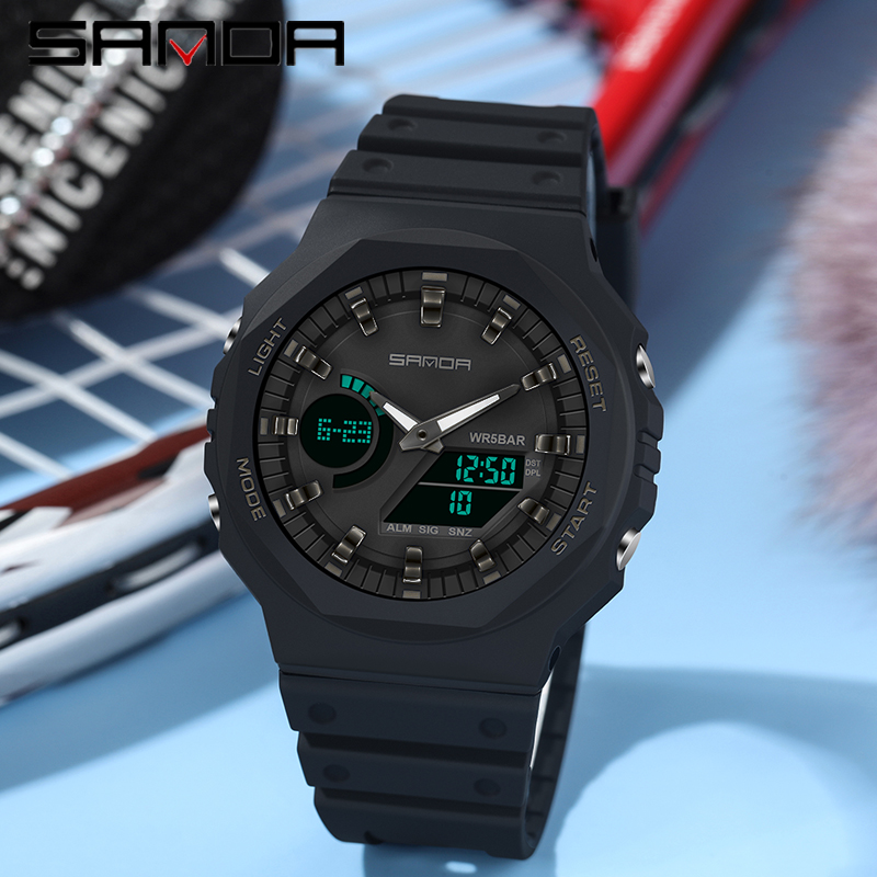 Seiko Watch 5 Sports - SANDA-reloj deportivo militar para hombre, cronógrafo