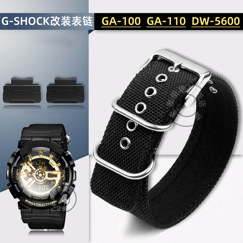 Casio Watch G-Shock Dw-5600 - Correa de nailon de lona modificada