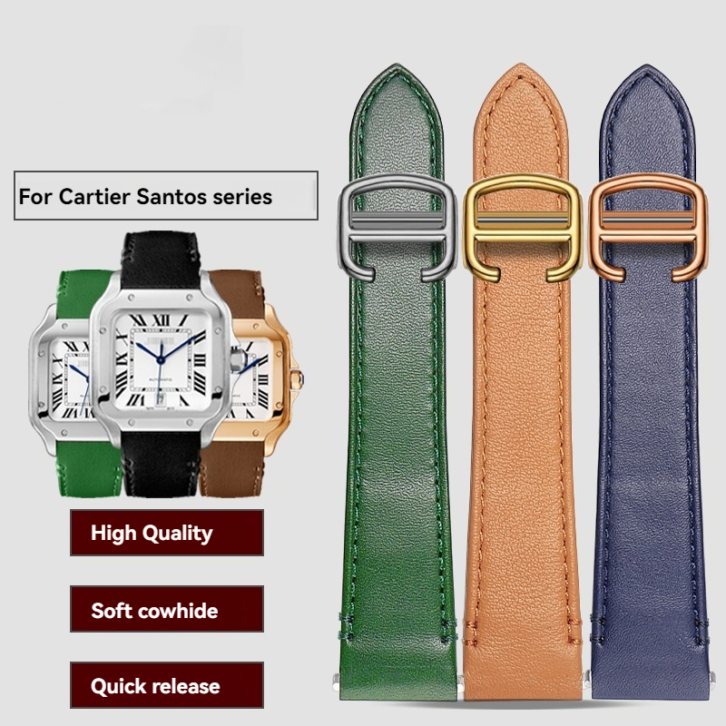 Cartier Watch Santos - Correa de reloj de cuero de
