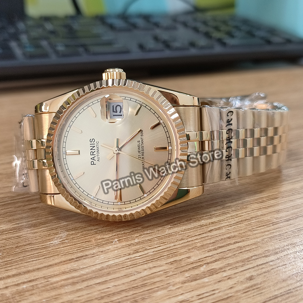 Parnis Reloj de pulsera automá - Rolex Watch Datejust reseña y precio