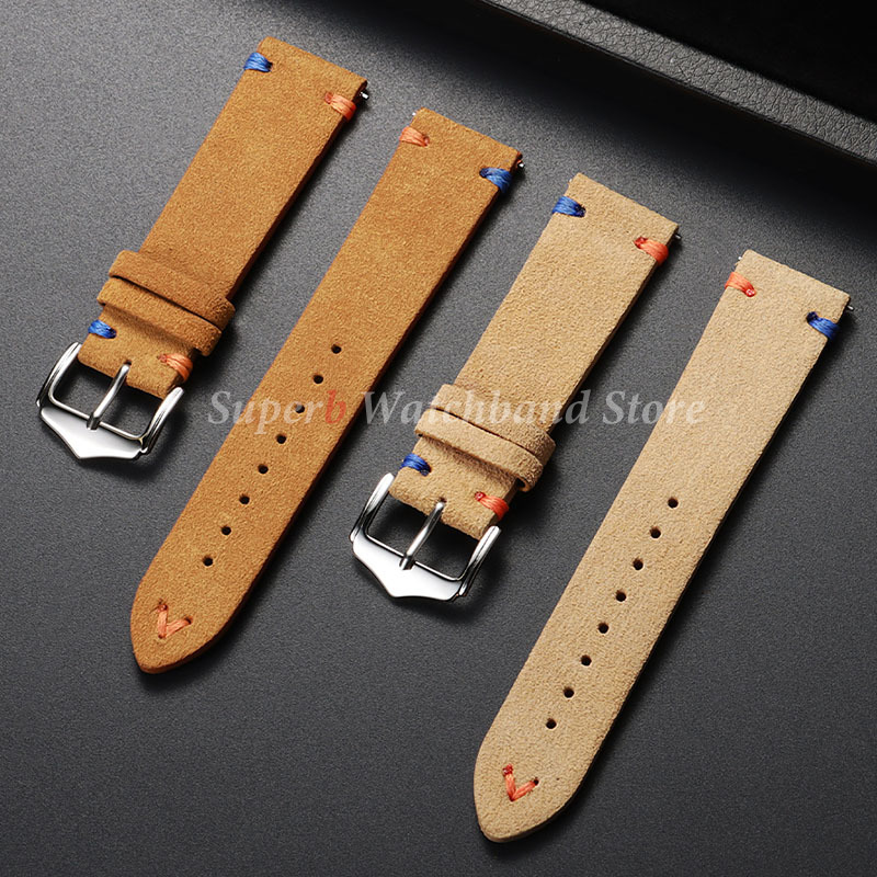 Correa de reloj de cuero de ga - Suede Strap Watch reseña y precio