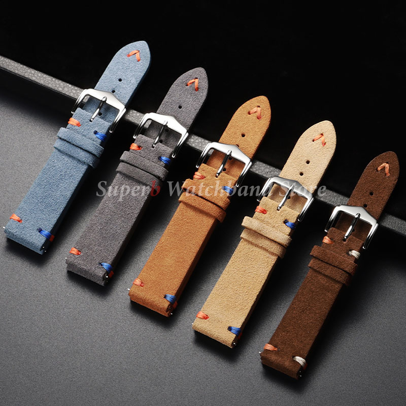Correa de reloj de cuero de ga - Suede Strap Watch reseña y precio