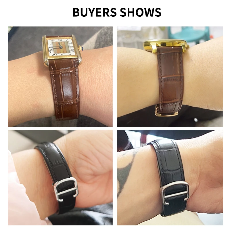 Correa de reloj con patrón de  - Cartier Watch Santos reseña y precio