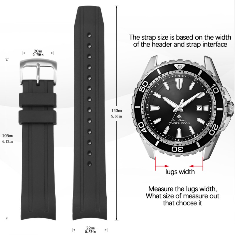 Correa de silicona para reloj  - Citizen Watch Promaster reseña y precio
