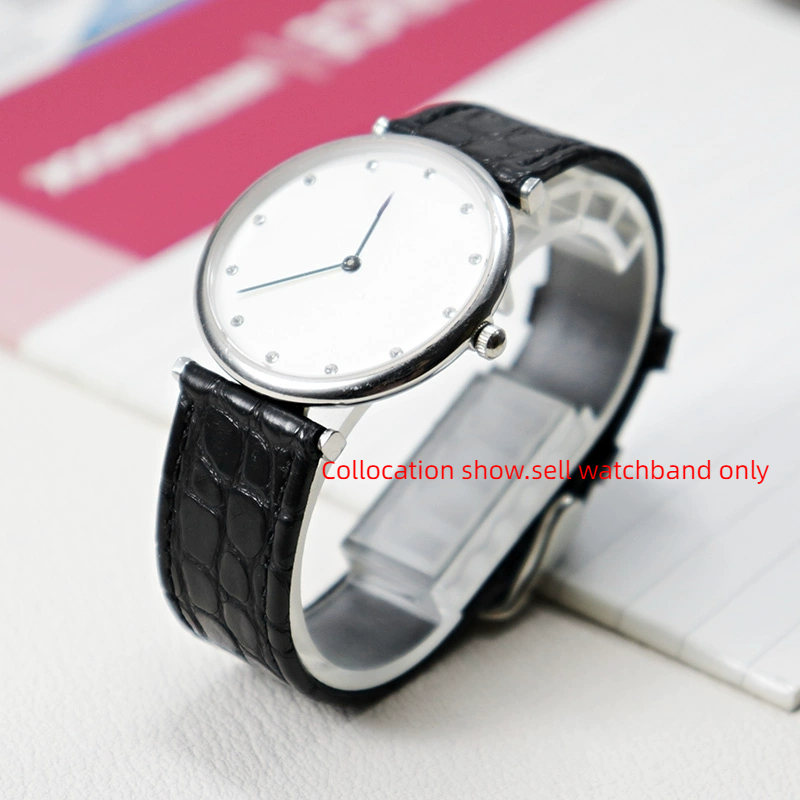 Correa fina de piel auténtica  - Cartier Watch Santos reseña y precio