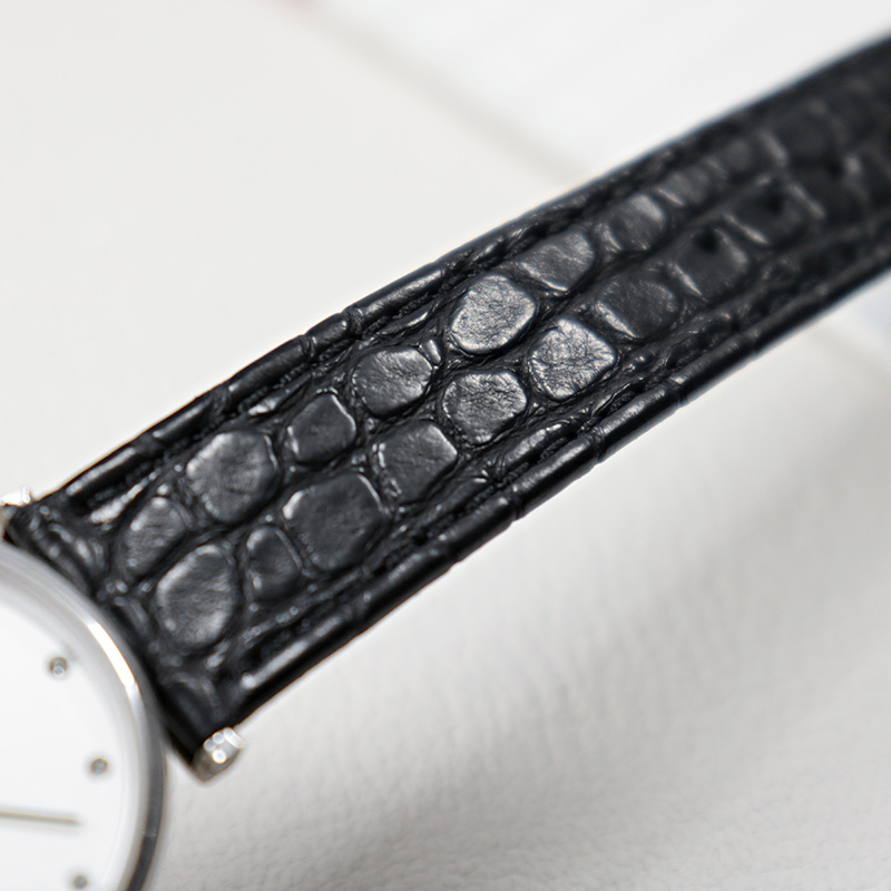 Correa fina de piel auténtica  - Cartier Watch Santos reseña y precio