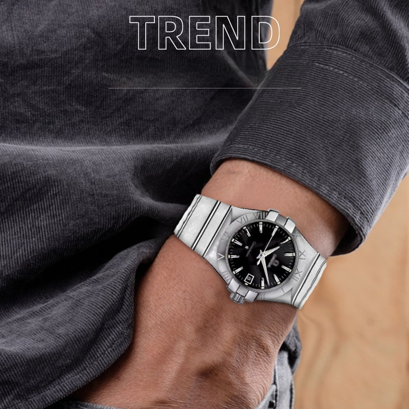 Correa de acero inoxidable par - Omega Watch Constellation reseña y precio