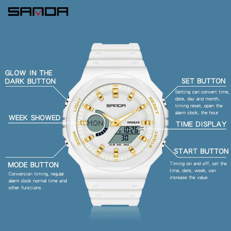 SANDA-reloj deportivo militar  - Seiko Watch 5 Sports reseña y precio