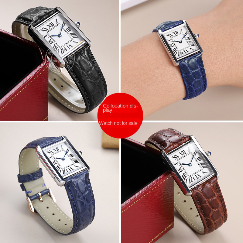 Correa de piel de cocodrilo pa - Cartier Watch Tank reseña y precio