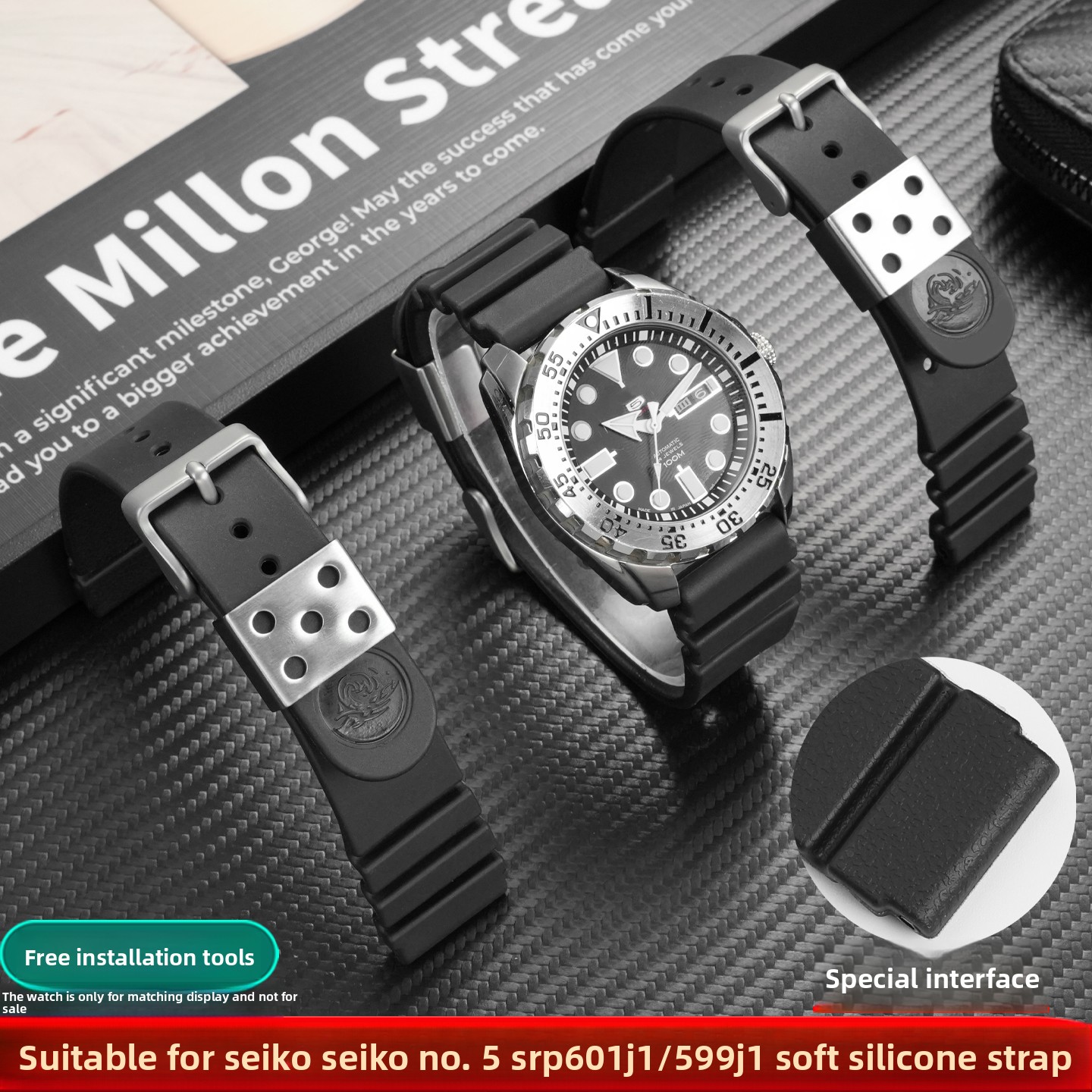 Correa de silicona de 22mm par - Seiko Watch 5 Sports reseña y precio
